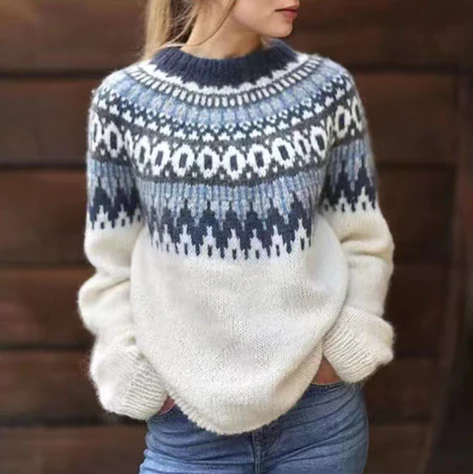 Women's Nordic Sweater Knitted
