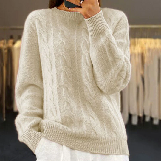 Women's Cable Knit Sweater – Classic Knitted & Warm for Every Season