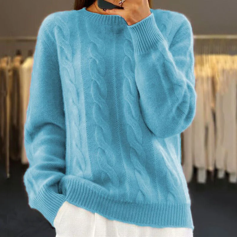 Women's Cable Knit Sweater – Classic Knitted & Warm for Every Season