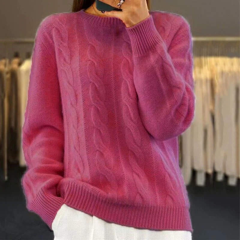 Women's Cable Knit Sweater – Classic Knitted & Warm for Every Season