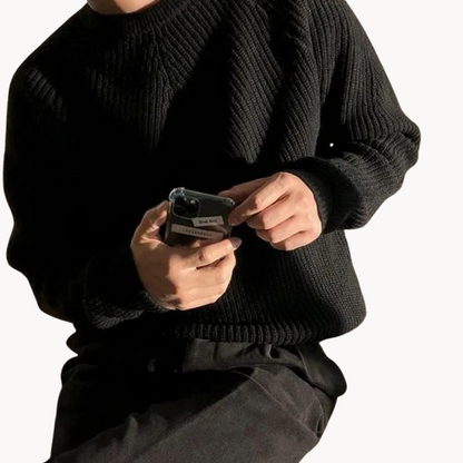 Heren Geribde Trui – Lichtgewicht, Zacht en Tijdloos