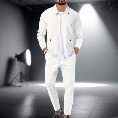 Men's Tracksuit – Stylish Jacket with Zipper and Jogging Pants, Lightweight Sports Set