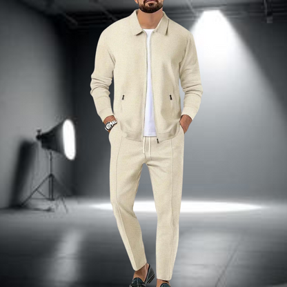 Men's Tracksuit – Stylish Jacket with Zipper and Jogging Pants, Lightweight Sports Set