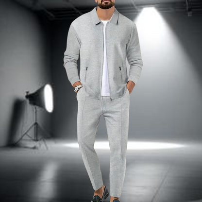 Men's Tracksuit – Stylish Jacket with Zipper and Jogging Pants, Lightweight Sports Set