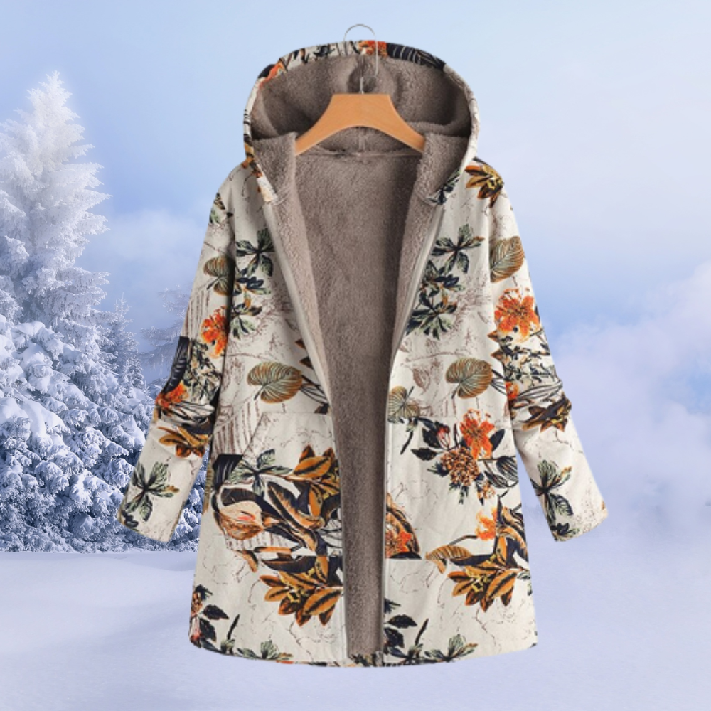 Florales Winterset Damen – Warmes Kleidungsset mit Blumenmuster