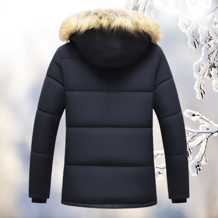 Men's Winter Parka with Fur Collar – Lined Jacket for Extreme Cold
