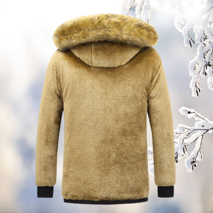 Men's Winter Parka with Fur Collar – Lined Jacket for Extreme Cold
