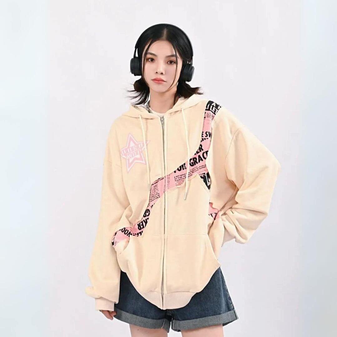 Oversized Dames Hoodie met Print | Comfortabele Streetwear Sweater