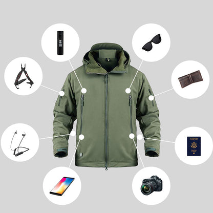 Tactical Softshell Jacket for Men – Waterproof & Windproof Outdoor Jacket