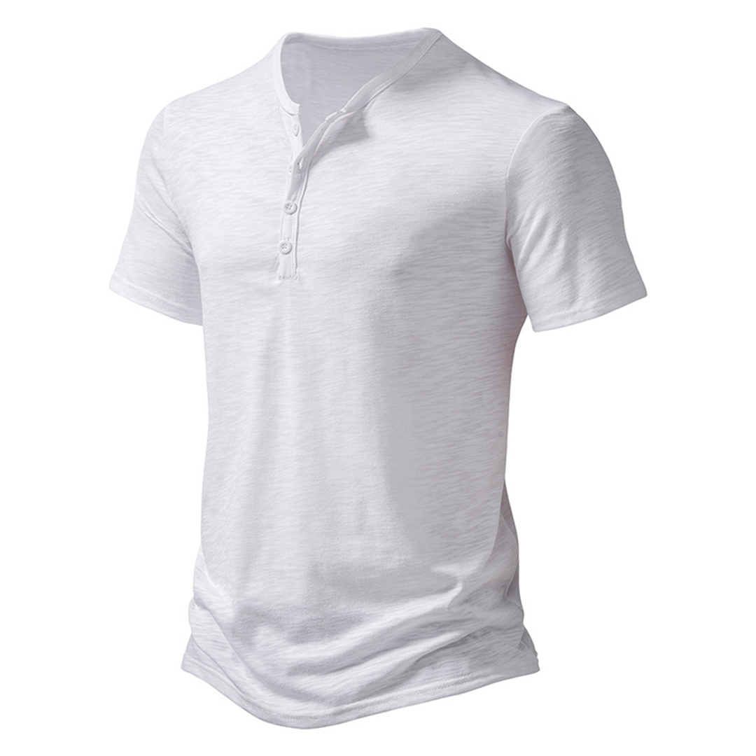 Heren Henley T-Shirt | Minimalistisch Design & Comfortabele Pasvorm
