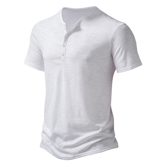Heren Henley T-Shirt | Minimalistisch Design & Comfortabele Pasvorm