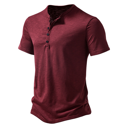 Heren Henley T-Shirt | Minimalistisch Design & Comfortabele Pasvorm