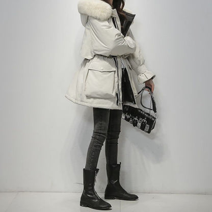 Warme Winterparka met Bontkraag – Dames Pufferjas voor de Winter