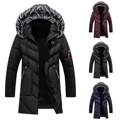 Heren Parka met Capuchon en Bontafwerking - Warm en Functioneel