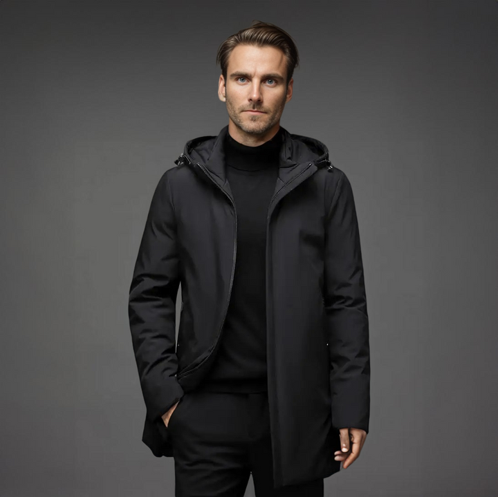Giel™ Slim Fit Men's Winter Coat with Removable Hood