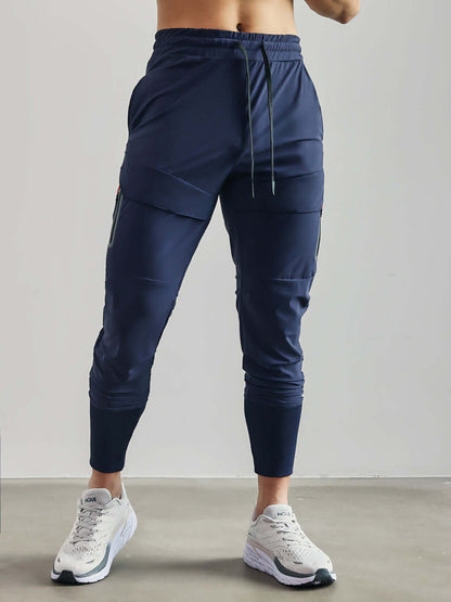 All-Weather Cargo Joggingbroek met Hoge Ribboorden – Waterafstotend
