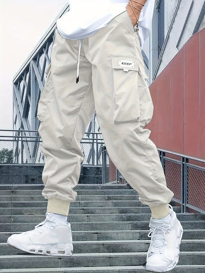 Heren Cargo Joggingbroek – Streetwear Joggers met Zakken en Cuffed Pijpen