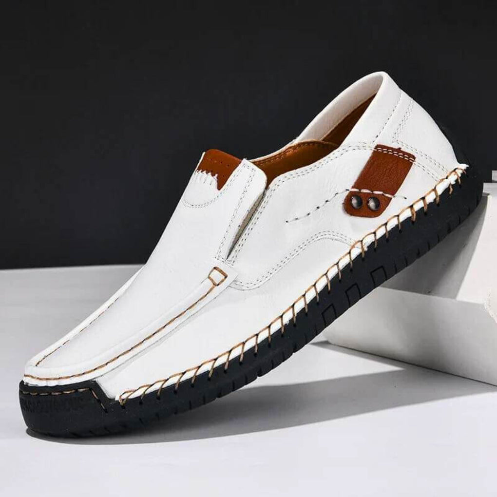 Men's Leather Slip-Ons | Comfortable Slip-On Shoes with Non-Slip Sole