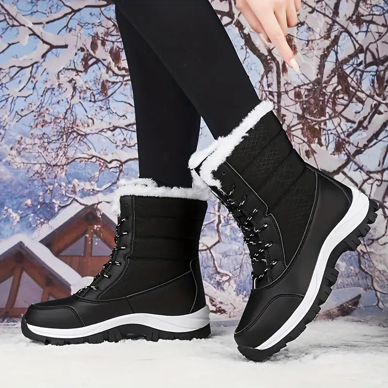 Waterdichte Dames Snowboots – Geïsoleerde Winterlaarzen met Antislip Zool