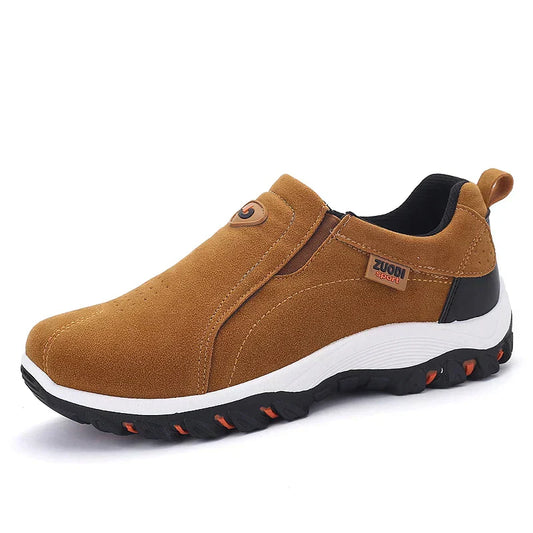 Comfortabele Wandelschoenen voor Heren – Slip-On met Schokdemping-Heren Schoenen > Wandelschoenen-Myna Mode-Bruin-UK 4 / US 5-Myna Mode
