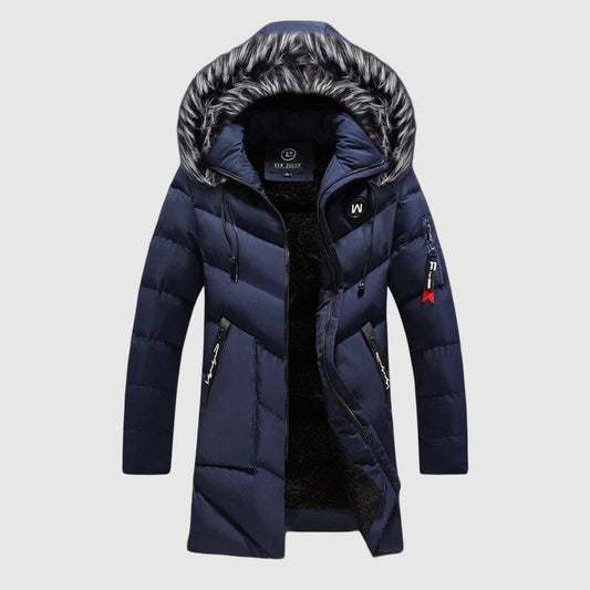 Heren Parka met Capuchon en Bontafwerking - Warm en Functioneel