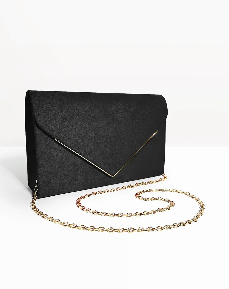 Fluwelen Envelope Clutch – Suède Look voor Avondelijke Elegantie