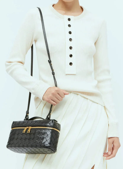 Gevlochten Handtas van Vegan Leer – Elegant & Veelzijdig voor Elke Gelegenheid