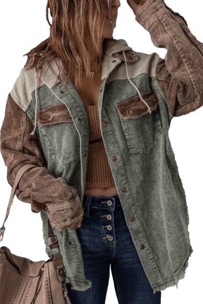 Damesjas met Retro Look en Functionele Zakken