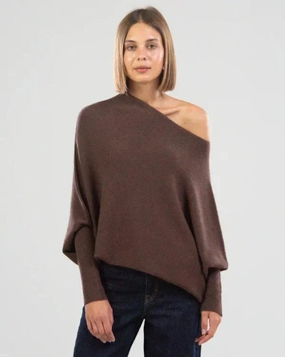 Asymmetrische Off-Shoulder Gebreide Trui