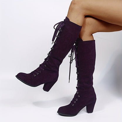 Women's Fashionable Knee-High Boots - Warm and Trendy