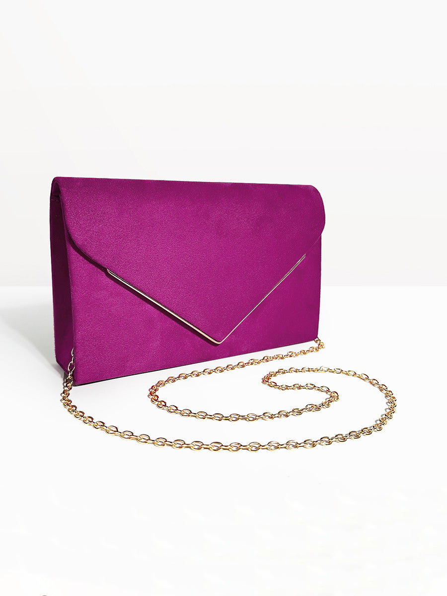 Fluwelen Envelope Clutch – Suède Look voor Avondelijke Elegantie