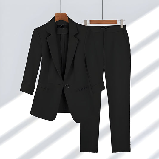 Dames Blazer en Broek Set – Elegant & Getailleerd Pak voor Elke Gelegenheid