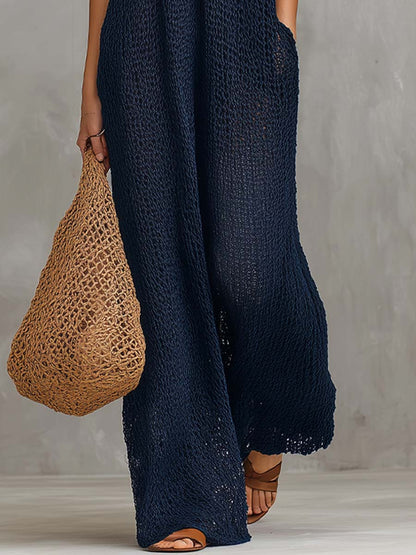 Dames Maxi Jurk | Gebreide Textuur & Luchtige Pasvorm