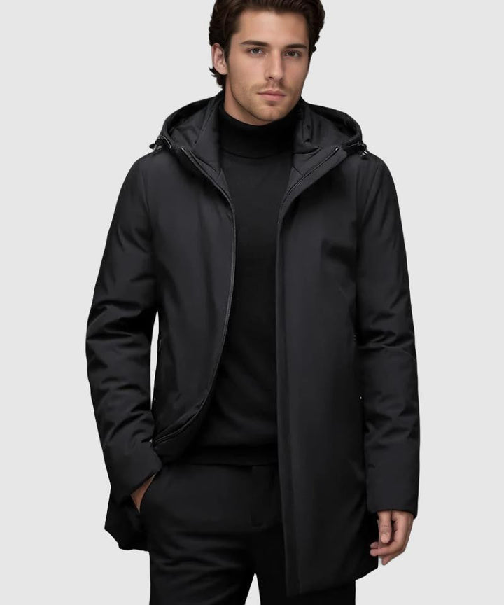 Men's Longline Parka with Multiple Pockets - Warm and Modern