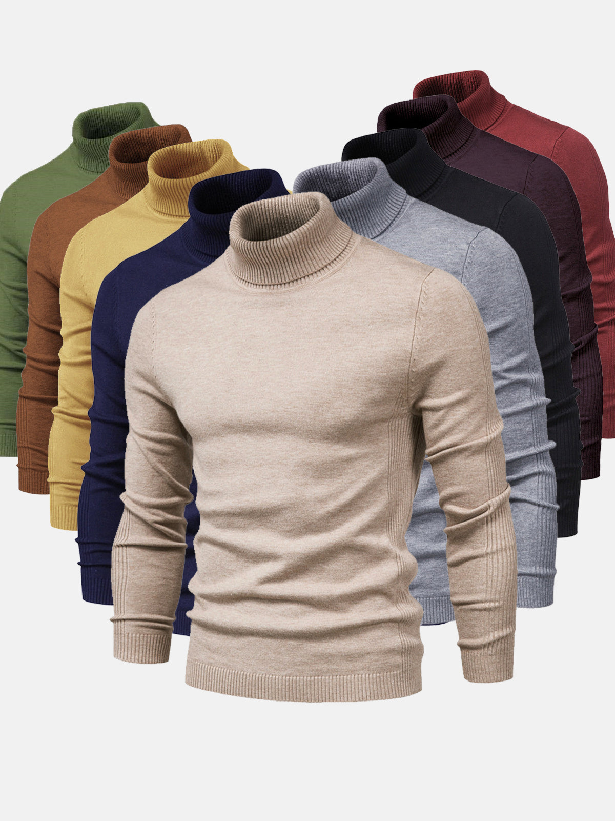 Men's Turtleneck Sweater of Soft Cotton – Elegant & Washable