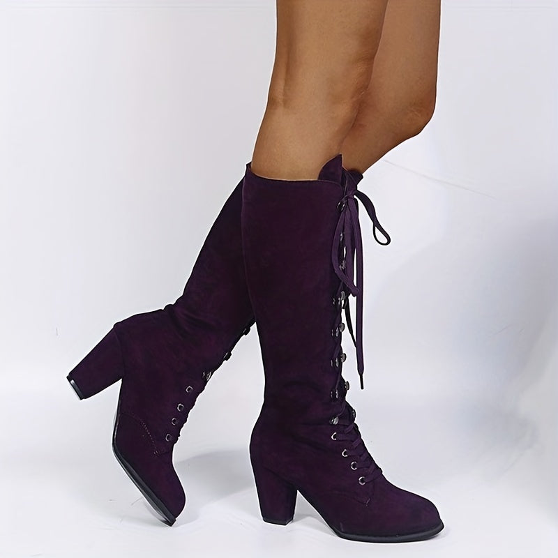 Women's Fashionable Knee-High Boots - Warm and Trendy