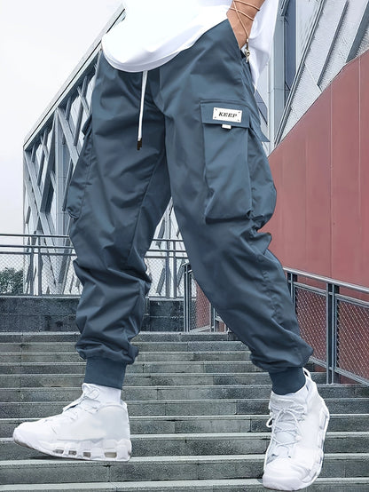 Heren Cargo Joggingbroek – Streetwear Joggers met Zakken en Cuffed Pijpen