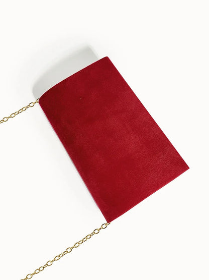 Fluwelen Envelope Clutch – Suède Look voor Avondelijke Elegantie
