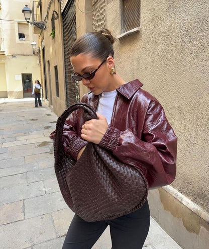 Luxe Geweven Handtas – Tijdloze Elegantie & Comfort voor Elke Dag