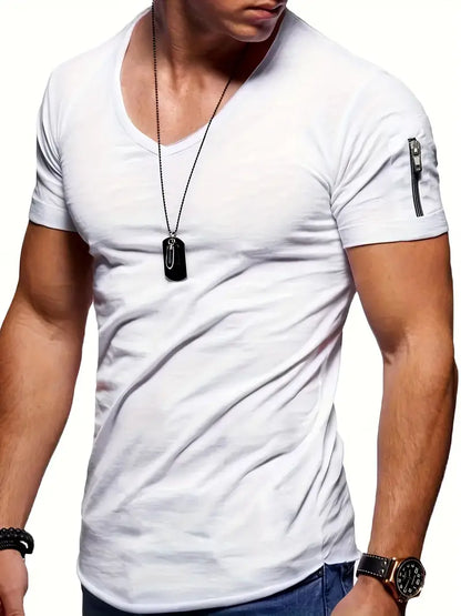 Jaden - Casual T-shirt met V-hals voor Heren