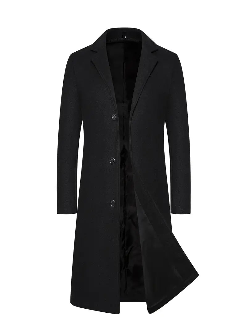 Warm Long Overcoat for Men – Elegant, Durable & Stylish