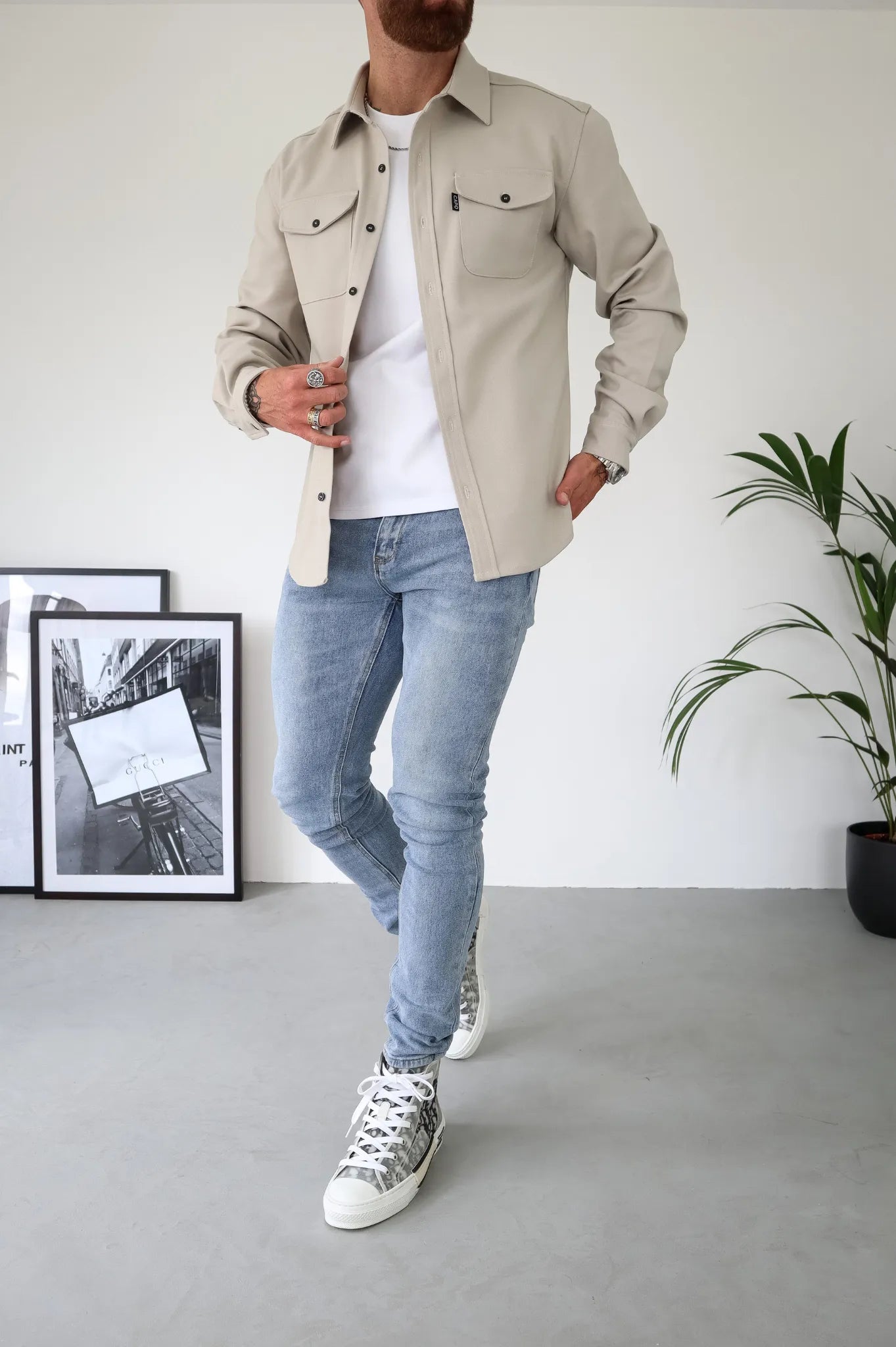 Modern Heren Overshirt – Casual Shirtjas met Knoopsluiting