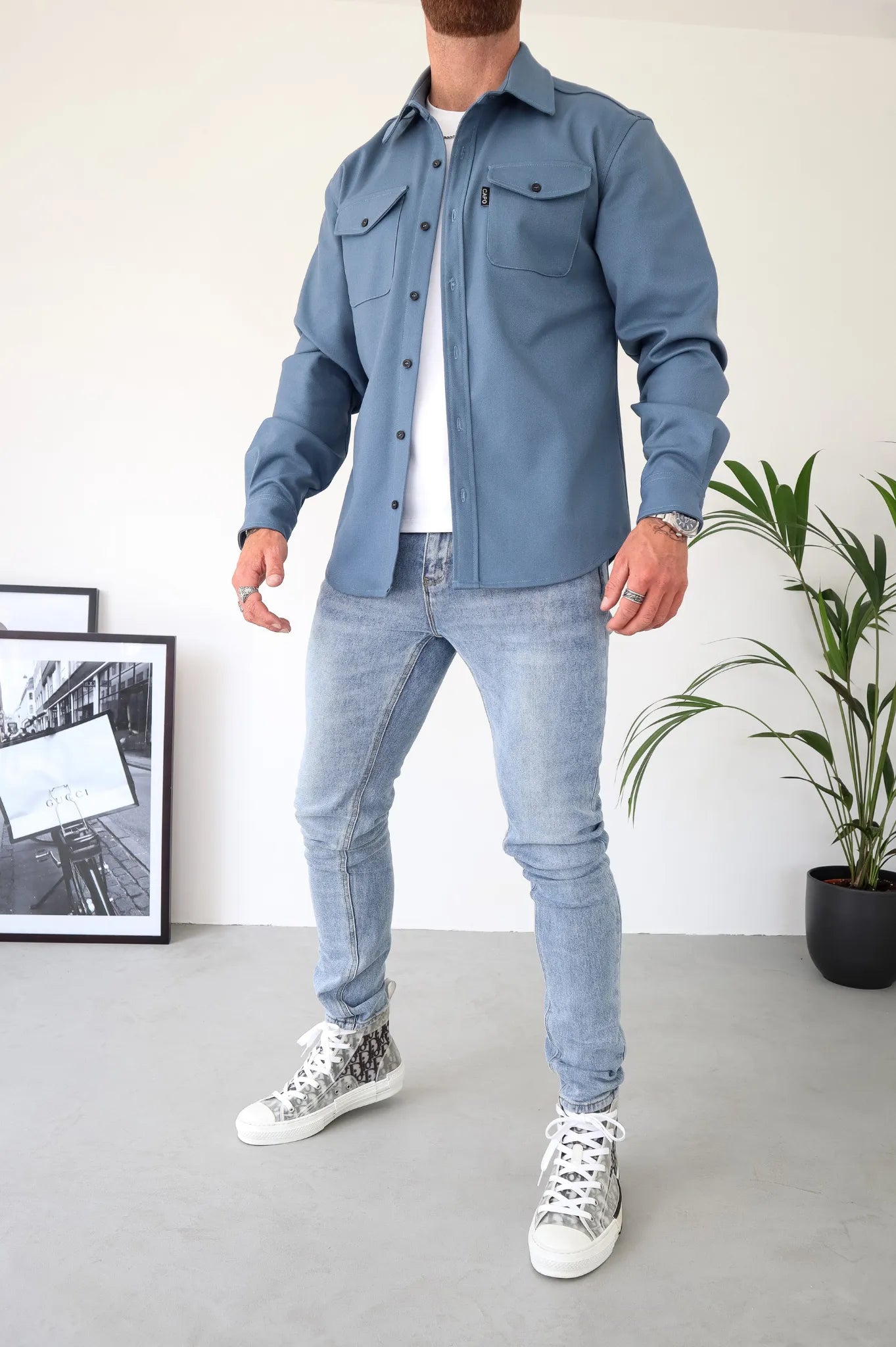 Modern Heren Overshirt – Casual Shirtjas met Knoopsluiting