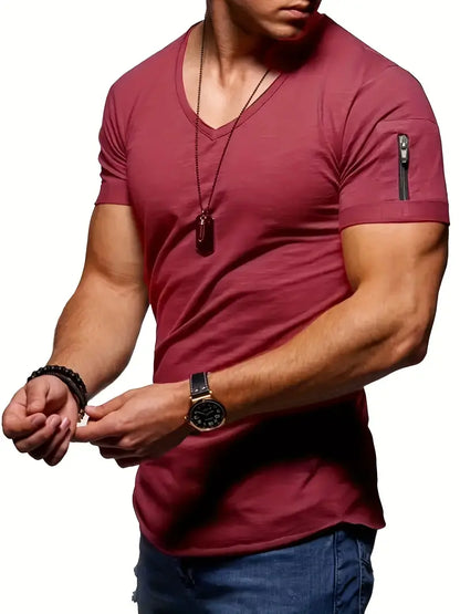 Jaden - Casual T-shirt met V-hals voor Heren