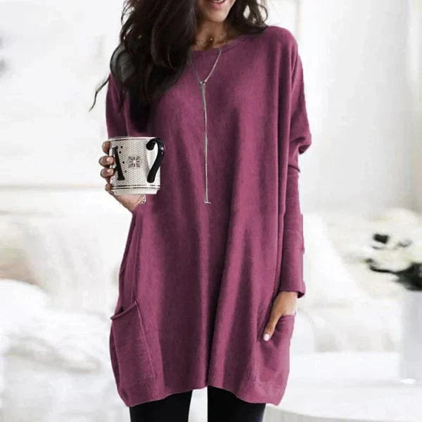 Casual Losse Damestrui met Lange Mouwen – Comfortabel & Modern