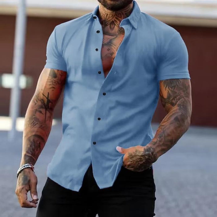 Heren Slim Fit Overhemd | Stretch & Casual Chic