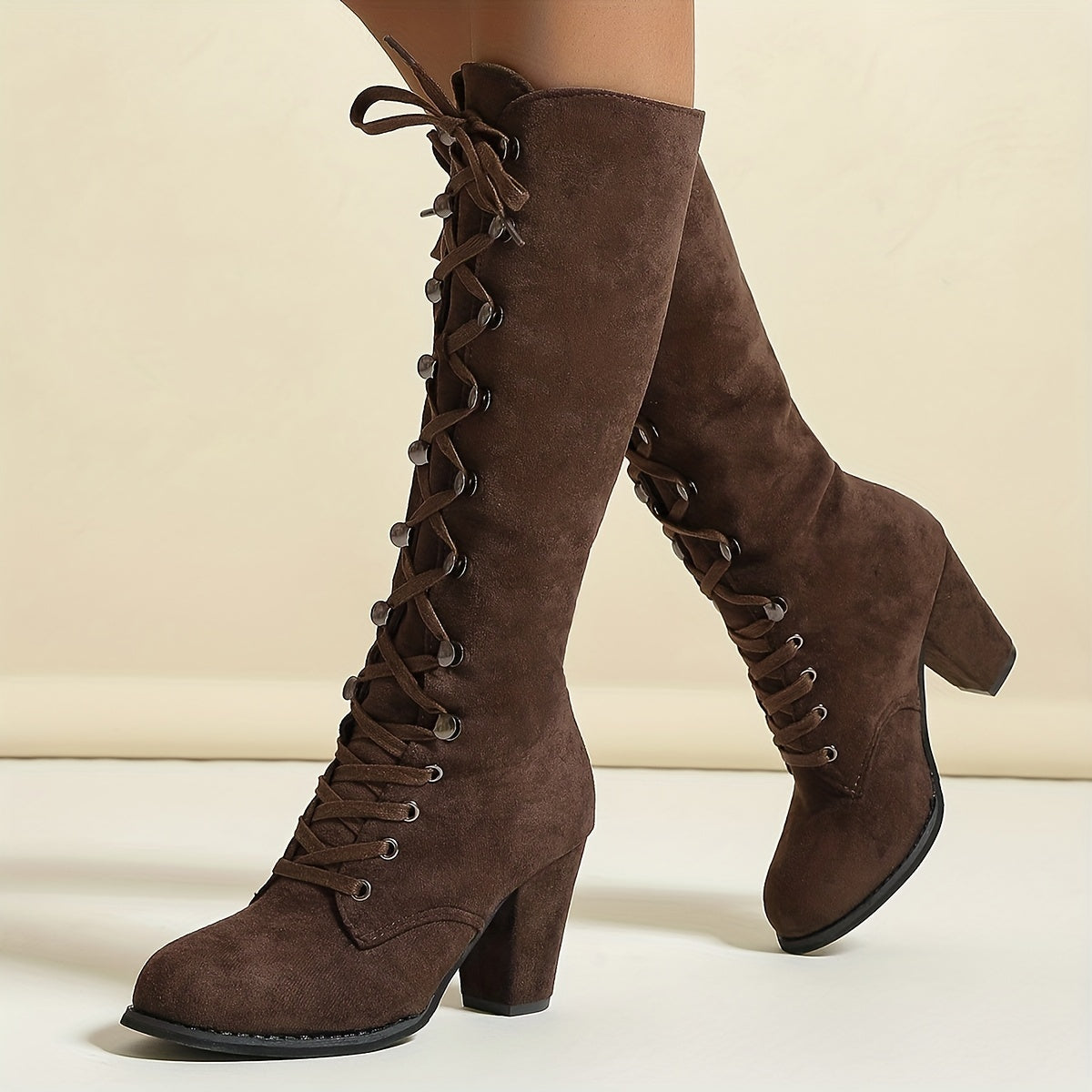 Women's Fashionable Knee-High Boots - Warm and Trendy