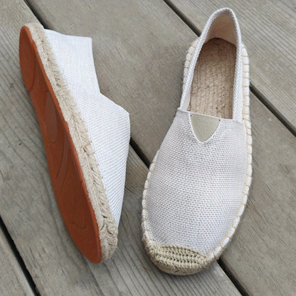 Dames Espadrille Instappers | Ademend Canvas & Comfort Fit-Schoenen – Dames – Instappers – Espadrilles-Myna Mode-Wit-US 6 - UK 5-Myna Mode