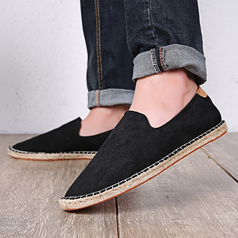Men's Espadrilles – Casual Slip-on Shoes with Braided Sole – Lightweight Summer Shoes