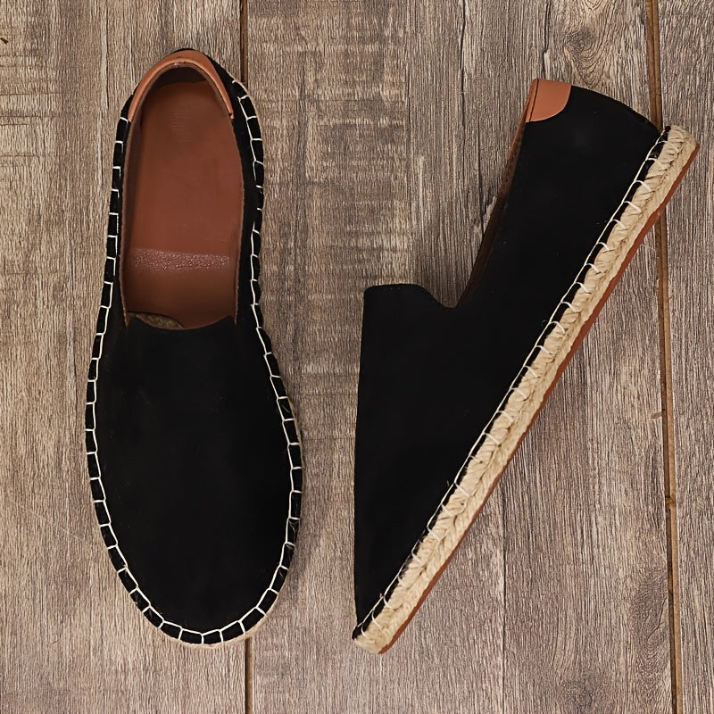 Men's Espadrilles – Casual Slip-on Shoes with Braided Sole – Lightweight Summer Shoes